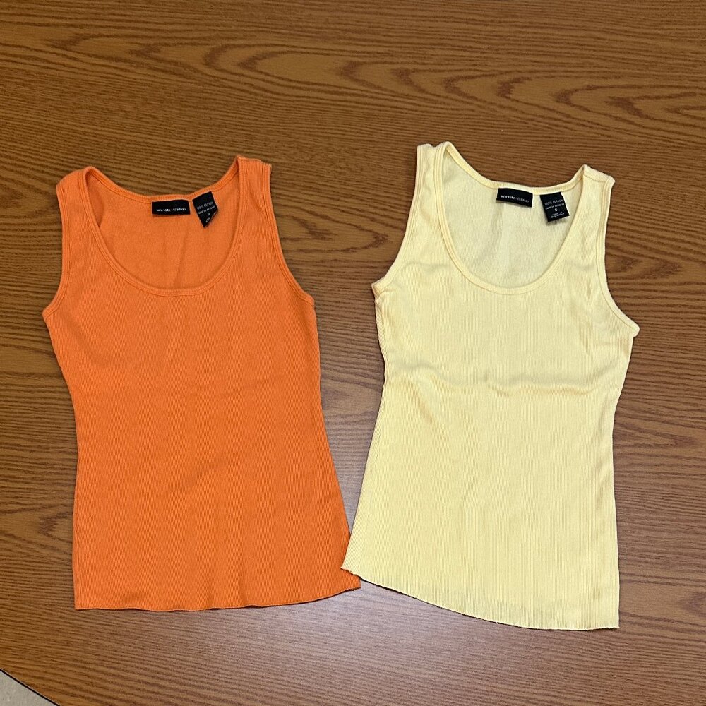 Bundle of 2 Tank Tops – Orange & Yellow | Soft Stretch | Wardrobe Essentials